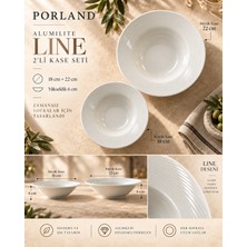 Porland Line Alumilite 2 Parça Kase Seti Bowl