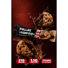 Fellas Çikolata Kaplı HighPro+ Protein Bar - Kurabiye Aromalı (50 g) - 12 Adet