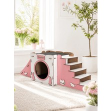 Seventeen Design Pembe Kedi Evi Kedi Yuvası