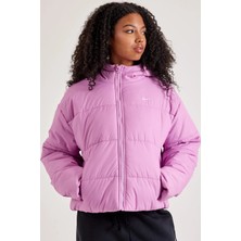 Nike Terma Fit Synthetic Fill Loose Fit Classic Puffer Jacket Kadın Kapüşonlu Bol Kesim Şişme Mont Pembe