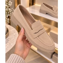 Zenora Shoes Kadın Süet Loafer Makosen Ortopatik Tabanlı Ayakkabı