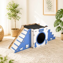Seventeen Design Mavi Kedi Evi Kedi Yuvası