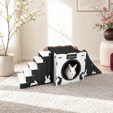 Seventeen Design Koyu Kahverengi Tavşan Evi, Tavşan Yuvası, Tavşan Yatağı, Tavşan Oyun Alanı