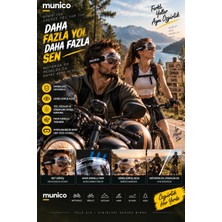 Munico 10 Adet Motosiklet Scooter Atv Gözlüğü Şeffaf Panoramik Lens Ayarlanabilir Bantlı Sürüş Gözlüğü