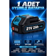 SCHUTZENGER 1 Adet 21V 2 Ah 5 Pilli Li-Ion Uyumlu Batarya – Oto Yıkama Makinesi ve Testereler Makaslar Için