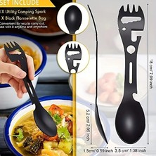 Munico 4 Adet Çok Işlevli Düdük Bıçağı Açık Hava Kampı Hayatta Kalma Spork Mutfak Çok Işlevli