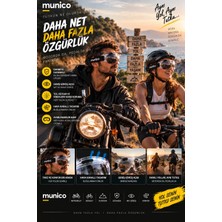 Munico 5 Adet Scooter Motosiklet Bisiklet Sürüş Gözlüğü Şeffaf Geniş Lens Hava Kanallı Ayarlanabilir