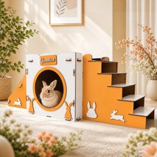 Seventeen Design Turuncu Tavşan Evi, Tavşan Yuvası, Tavşan Yatağı, Tavşan Oyun Alanı