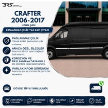 Volkswagen Crafter Uyumlu 2006-2017 Krom Yan Kapı Çıtası Uzun Şasi 10 Parça Paslanmaz Çelik