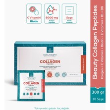 Naturagen Collagen Beauty Collagen Peptides Toz Kolajen 30 Saşe | Tip 1 & Tip 3 | 8.000 mg | Şeftali Aromalı