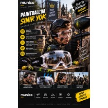 Munico 2 Adet Paintball ve Outdoor Koruyucu Gözlük Geniş Şeffaf Lensli Ayarlanabilir Elastik Bantlı