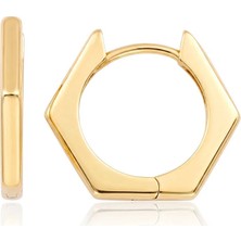 Arpaş Altıgen Halka Altın Küpe