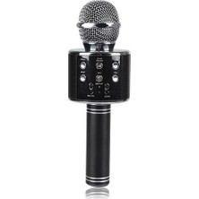 Wster Ws-858 Wireless Bluetooth Bağlantılı Siyah Karaoke Mikrofon Hoparlör Yüksek Ses Kalitesi