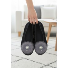 Ceyda Shoes Süslü Kadife Ev,hac Tavaf Umre Babeti, Hediye, Günlük Babet,tüylü Babet, Panduf, Patik, Gösteri Pisi Pisi