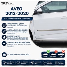 Chevrolet Aveo Uyumlu 2012 ve Üzeri Krom Yan Kapı Çıtası 4 Parça Paslanmaz Çelik