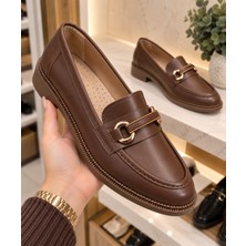 Zenora Shoes Kadın Loafer Makosen Casual Tokalı Günlük Yumuşak Ayakkabı