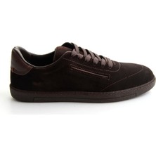 Bambi Kahve Süet Hakiki Deri Erkek Sneaker E01593000302