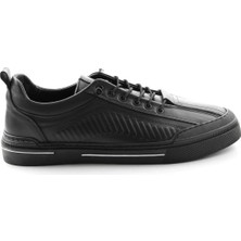 Bambi Siyah Napa Hakiki Deri Erkek Sneaker E01438096043