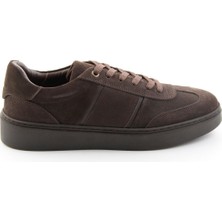 Bambi Kahve Süet Hakiki Deri Erkek Sneaker E01789045102