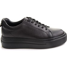 Bambi Siyah Floter Hakiki Deri Erkek Sneaker E01089009540