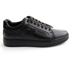 Bambi Siyah Napa Hakiki Deri Erkek Sneaker E01774070043