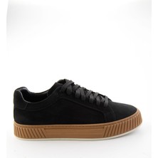 Bambi Siyah Nubuk Hakiki Deri Erkek Sneaker E01774007001
