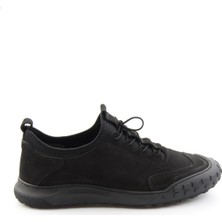 Bambi Siyah Nubuk Hakiki Deri Erkek Sneaker E01076378501