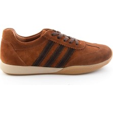 Bambi Taba Süet Hakiki Deri Kadın Sneaker K01756705602