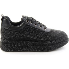Bambi Siyah Taşlı  Kadın Sneaker K01313004287