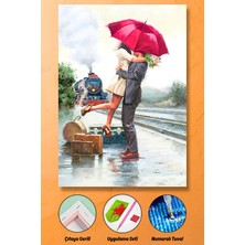 HONDEP Çıtaya Gerili Elmas Boyama Seti 50x40cm Özlenen Sevgili Diamond Painting Hobi