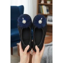 Ceyda Shoes Süslü Kadife Ev,hac Tavaf Umre Babeti, Hediye, Günlük Babet,tüylü Babet, Panduf, Patik, Gösteri Pisi Pisi