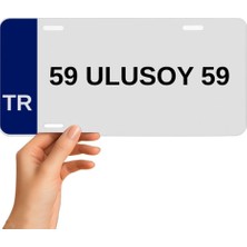 Hediye Vakti Kişiye Özel Isimli Metal Plaka - Isim Yazılı Tabela Araç ve Ofis Dekoru 14.5X29.5 cm