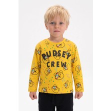Minipomes Erkek Çocuk Little Tedy Penye Sweatshirt Sarı