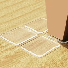 Munico 12 Adet Titreşim Önleyici Kaymaz Mat Çamaşır Makinesi Silikon Ped Çok Fonksiyonlu Şeffaf Masa Altlık