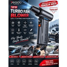 Azurtech Yesido YF19 Turbo Fan Blower 130000 Rpm Şarjlı Elektrikli Hava Üfleme Toz Temizleme Makinesi