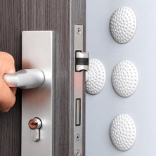 8 Adet Beyaz Renk Çok Amaçlı Yapışkanlı Silikon Kapı Duvar Klozet Kapağı Masa Köşe Koruyucu Tampon