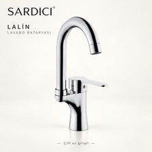 Sardıcı Lalin Lavabo Bataryası Krom Pirinç Gövde Çift Su Girişli Tam Takım