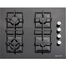 Eminçelik Ec-Ah 1240 Sw BG65 Ng Ankastre Woklu Siyah Cam Ocak