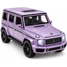 Vardem Oyuncak 20 cm Mercedes G63 Amg Model Oyuncak Araba – Işıklı ve Sesli Metalik Mor Jeep