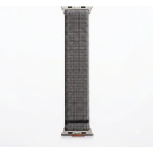 Schitec 42-49MM Yeni Nesil Apple Uyumlu Akıllı Saat Kordonu Gri ve Turuncu Detay