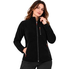 Genıus Store Kadın Polar Tam Fermuarlı Outdoor 3 Cepli Polar Ceket