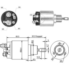 Zm 874 Marş Otomatiği 12V Bosch Tip Mercedes-Benz E200 - E230 - 190E - C180 - Sprinter - Vito