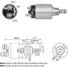Zm 544 Marş Otomatiği 12V Kalın Gövde Bosch Tip Mercedes-Benz 190 - 200 - 220 - 230 - 240D / Ford Transit 0331401040 - 0331402030 - 0331402535