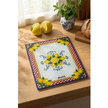 Amandus Fiori - Cam Kesme Tahtası Temperli Cam Kesme Tablası 30X35 Kaymaz Cam Sunumluk