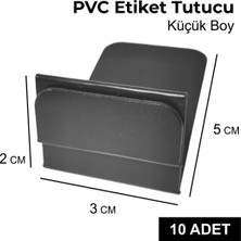 Damga Market Pvc Etiket Tutucu, Siyah Masaüstü Etiketlik Standı, Plastik Etiket Tutucu, Kart Tutucu,10 Adet