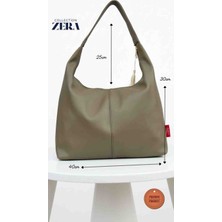 Zera Collection Şık ve Sağlam Ithal Deri Kadın El ve Omuz Çantası – Astarlı & Iç Cepli 40CM