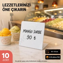 Damga Market Beyaz Raf Etiket Standı Yazılıp Silinebilir Etiket 10 x 10 cm 10 Adet