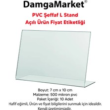 Damga Market 10 Adet Pvc Şeffaf Etiketlik 7X10 Cm,pvc Raf Etiketlik, Kart Tutucu, Pvc Stand, Ürün Etiketlik