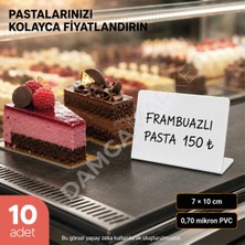 Damga Market Beyaz Yazılıp Silinebilir Etiketli Standı 7 x 10 cm 10 Adet