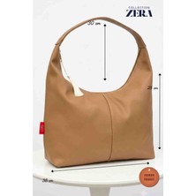 Zera Collection Şık ve Sağlam Ithal Deri Kadın El ve Omuz Çantası – Astarlı & Iç Cepli 40CM